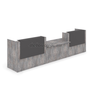 1КРС-КЛ.009.1 Комплект Ресепшн с фартуком HPL 4232*901*1149 с подсветкой рис3