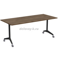 8СР 125 - S Складной прямолинейный стол Simple 1800 - 800 - 750 шамони темный черный 1 рис3