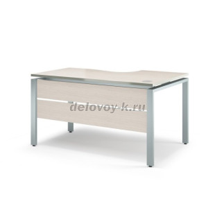 Стол письменный эргономичный с царгой на металлокаркасе V-1.5.2М_R 1400*700*750мм рис1