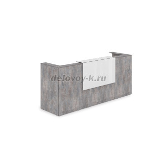 1КР-КЛ.201.1 Комплект Ресепшн с фартуком HPL 2654*749*1149 с подсветкой рис2