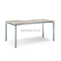 Стол письменный эргономичный на металлокаркасе|сосна карелия рис1