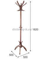 Вешалка напольная В 12Н средне-коричневый_i рис2