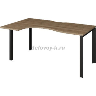 Стол эргономичный левый на металлокаркасе НТМП.П-060 ЛВ  1600*1100*750мм рис1