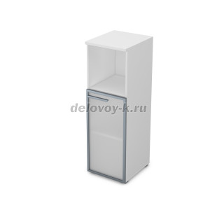 9ПЛ.017.5 Пенал средний со стеклом и нишей (400*450*1245) , левый рис4