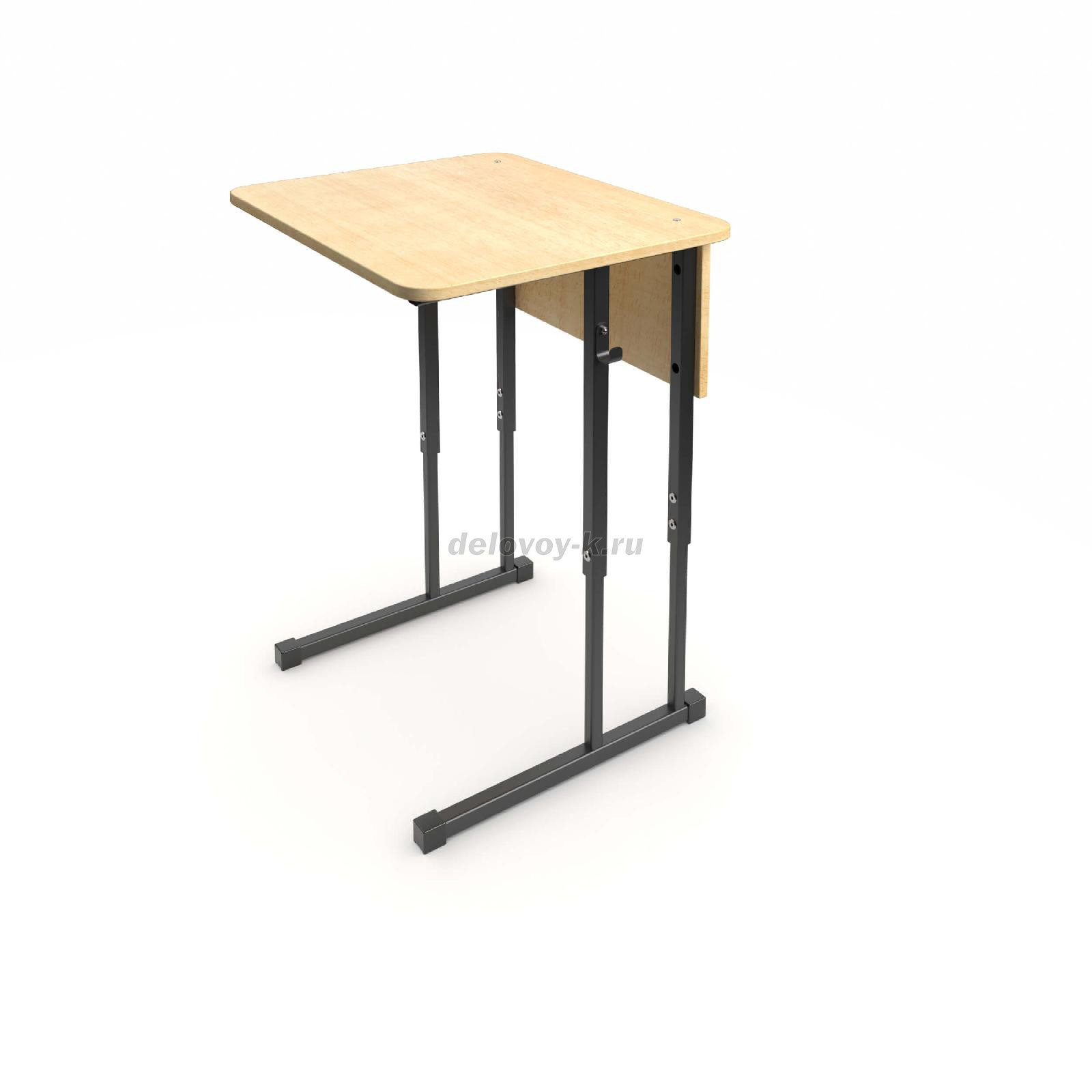 Стол ученический 1-местный регулируемый 3-7 р.г. 600*500*580-820 с закругленными  углами фото