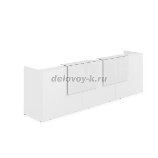 1КР-КЛ.002.1 Комплект Ресепшн с фартуком HPL 3632*750*1149 с подсветкой рис5