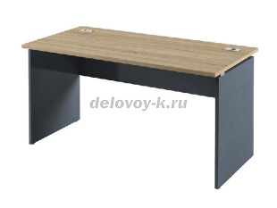 Стол письменный 1500 с 2-мя заглушками кк I-25 Антрацит рис1