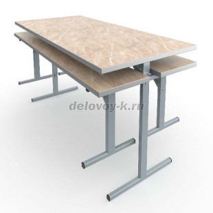 Стол обеденный под скамью 120х70 пластик 1200*700*760 рис1