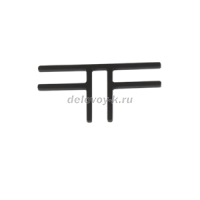 Соединитель T черный, 1 шт. рис1