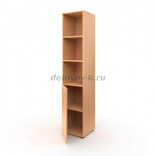 Шкаф для учебных пособий полуоткрытый узкий 400*420*1950 рис1