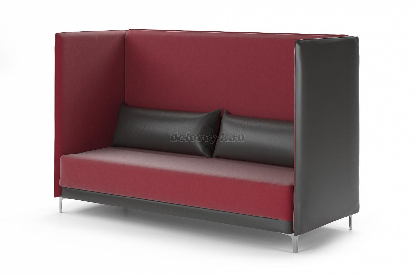 Диван 3-местный высокий ГРАФИТ В фото
