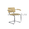 Стул Сильвия АРМ каркас хром, подлокотники, экокожа