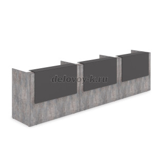 1КР-КЛ.003.1 Комплект Ресепшн с фартуком HPL 4264*750*1149 с подсветкой рис3