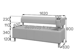 Модуль 2-местный левый Юнит U2-L рис2