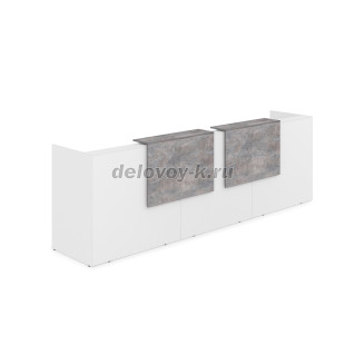 1КР-ДС.002.1 Комплект Ресепшн с фартуком ЛДСП 3632*762*1161 с подсветкой рис4