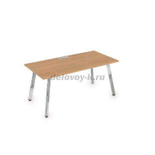 10СР.074 Стол рабочий прямолинейный (1600*700*750) (Romano extra/Металл глянец) рис1