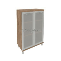 Шкаф средний широкий (2 средние двери стекло в раме) 801*432*1260 рис1