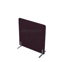 011.МПО.1011 Акустическая мобильная перегородка на стационарных опорах (1000-450-1100) violet_алюминий матовый рис1