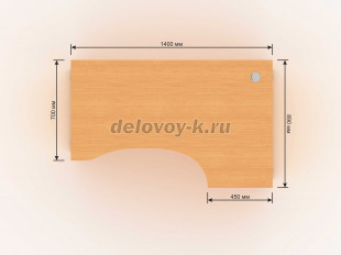 Стол рабочий левый 1380х890х750 ПР-41.03/Л рис2