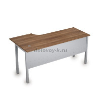 2МК.146 Стол криволинейный прав. (1600*800*750)|шамони темный/алюминий матовый рис1