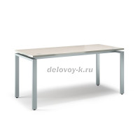 Стол письменный прямой на металлокаркасе|сосна карелия рис1