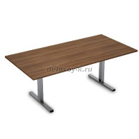 2МТП.001 Стол для переговоров (1800*900*750)|шамони темный/алюминий матовый рис1