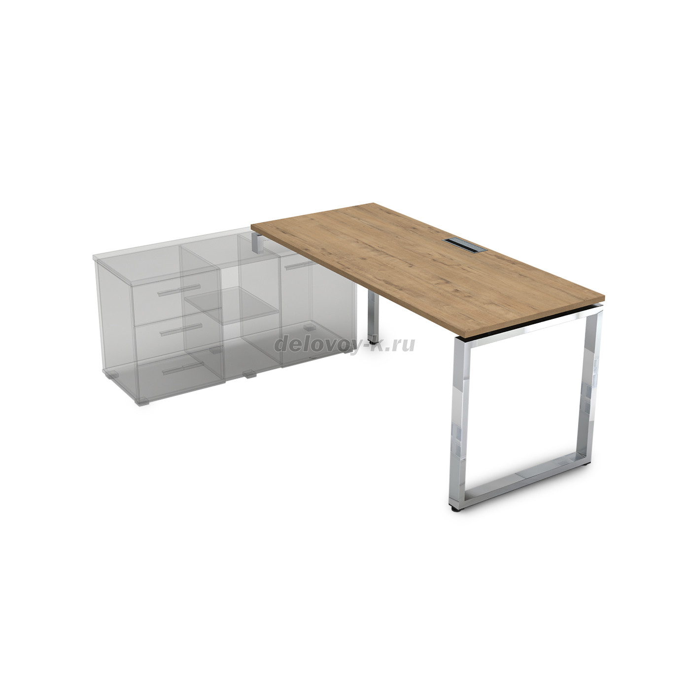 НСТЛ-О.994 Стол рабочий, прямолинейный три опоры, левый (1600*900*750) фото