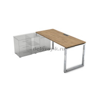 НСТЛ-О.994 Стол рабочий, прямолинейный три опоры, левый (1600-900-750)  рис2