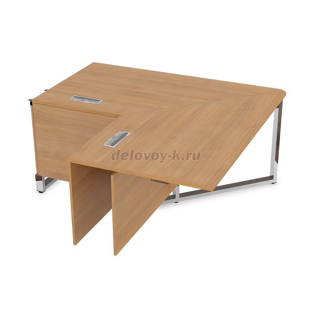 16СУС.196 Стол угловой бенч, средний модуль (1600/900*1600/900*750) фото