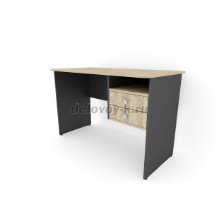 Стол письменный 2 ящика 1150*580*750 СП2Я  (Дуб Крафт Серый / Серый графит) рис2