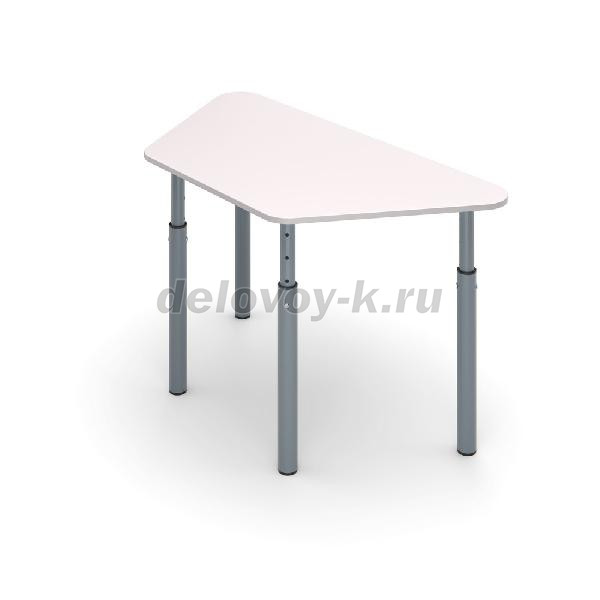 Стол ученический трапеция на круглых опорах регулируемый МОДУЛЬ 1200*600*580-820 рис1