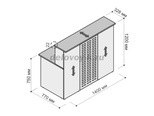 Стойка прямая правая с металлическим экраном 1400х770х1200 41.07R/441.06 рис4