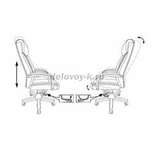 Кресло руководителя Бюрократ T-9922WALNUT кожа рис3