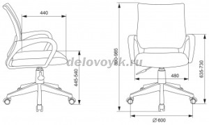 Кресло детское БЮРОКРАТ KD-W4 крестовина пластик белый рис1