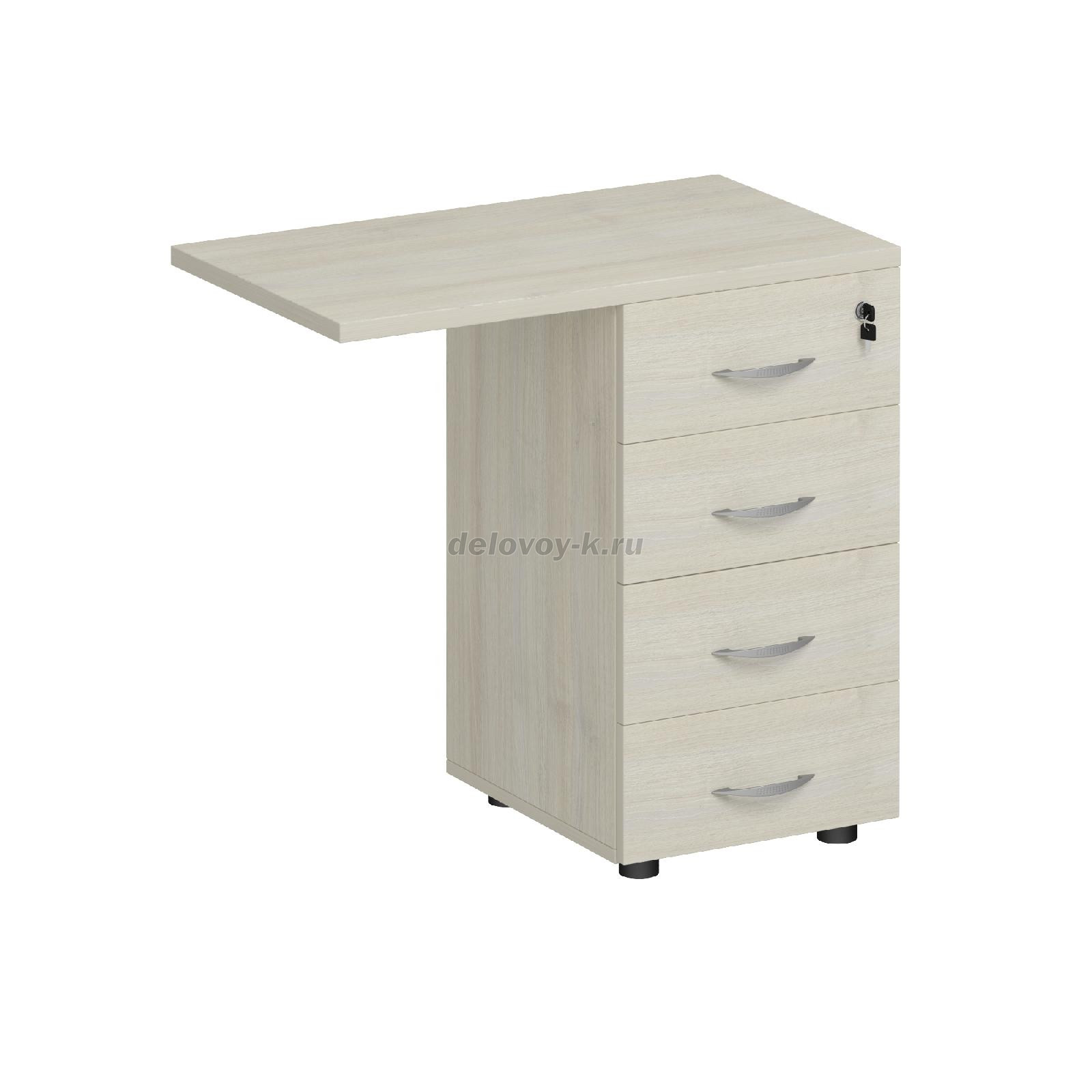 К.310 Тумба приставная 4-ящичная с замком 790*750*450 фото