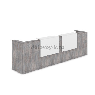 1КР-ДС.202.1 Комплект Ресепшн с фартуком ЛДСП 3854*761*1161 с подсветкой рис4