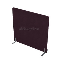 011.МПО.1414 Акустическая мобильная перегородка на стационарных опорах (1400-450-1400) violet_алюминий матовый рис1
