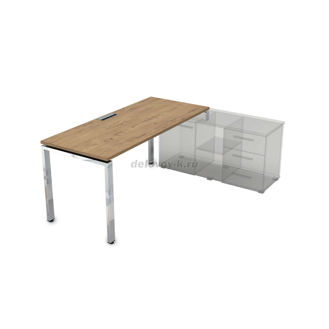 НСТП-П.994 Стол рабочий прямолинейный, три опоры, правый (1600*900*750) фото