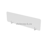 10БСБО.164 Барьеры БЕНЧ оргстекло (1600-4-400) Белый глянец_Алюминий матовый рис1