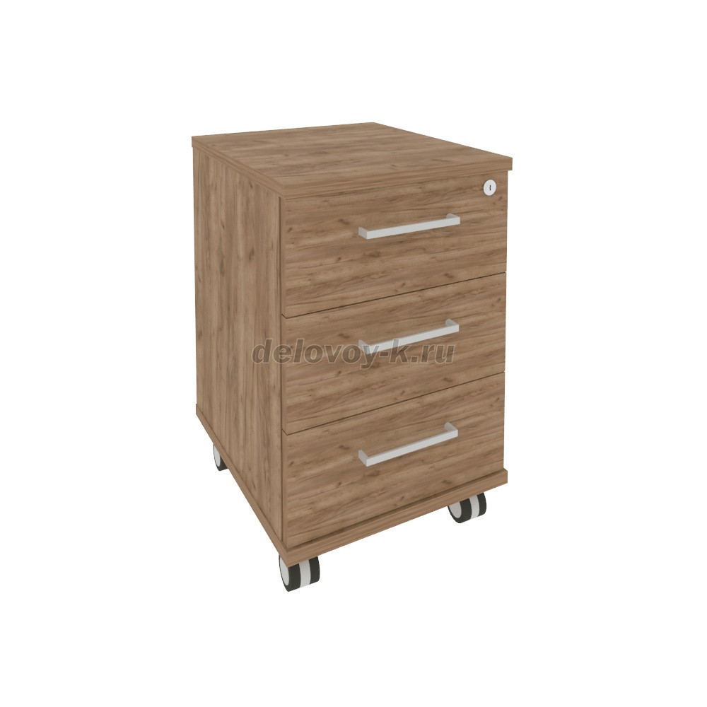 Тумба мобильная (3 ящика, центральный замок) KTM-1 412*470*650 фото
