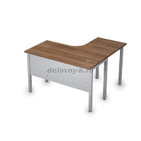 2МК.128 Стол криволинейный лев. (1200*1200*750)|шамони темный/алюминий матовый рис1