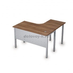 2МК.128 Стол криволинейный левый на металлических опорах (1200*1200*750) рис1