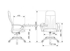 Кресло руководителя Бюрократ CH-610SL крестовина металл хром рис4