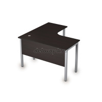 2МД.129 Стол криволинейный прав. (1200-1200-750) венге_алюминий матовый рис4