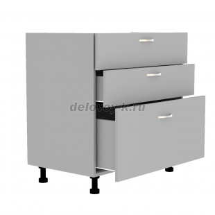 Тумба кухонная с тремя выдвижными ящиками 800*500*720 рис2