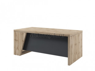 T-118 л Стол руководителя прямой. Опора со скошенным элементом с левой стороны стола рис1