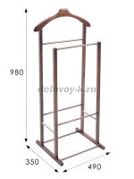 Вешалка костюмная В 27Н средне-коричневый_i рис2