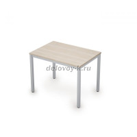 6М.068 Стол рабочий (1200-600-750) Шамони светлый_Алюминий матовый рис4