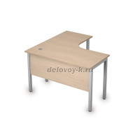 2МД.129 Стол криволинейный прав. (1200-1200-750) New дуб_алюминий матовый рис2