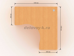 Стол рабочий угловой 1380х1380х750 ПР-41.04 рис2